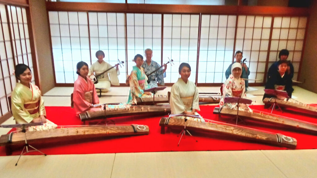 Koto (Japanese harp) .is a traditional Japanese stringed musical instrument